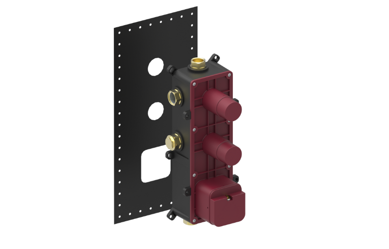 Thermostatic unit Cut-off valve 3-outlet diverter