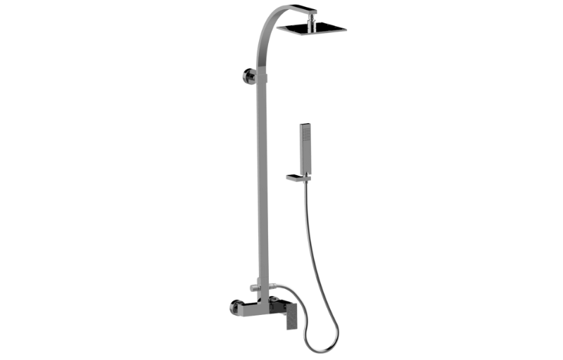 Incanto Arté Wall-mounted shower column with handshower and showerhead