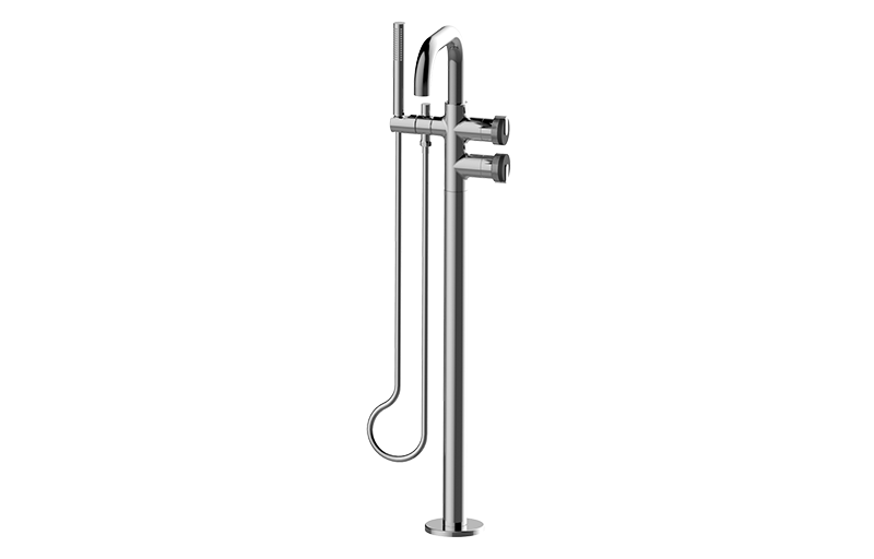 Floor-mounted bathtub mixer (Trim)