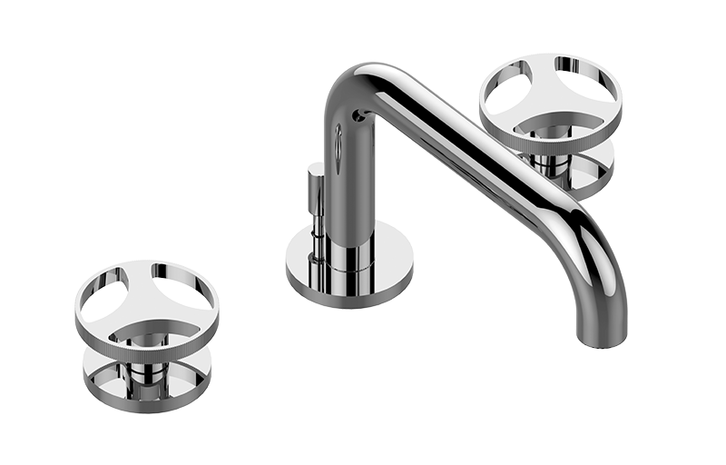 Three-hole washbasin mixer