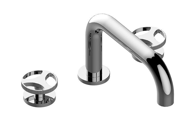 Deck-mounted bathtub mixer