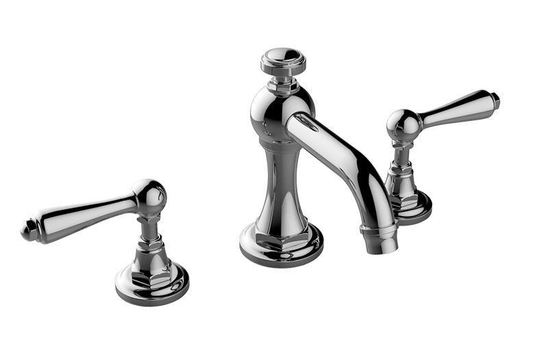 Three-hole washbasin mixer