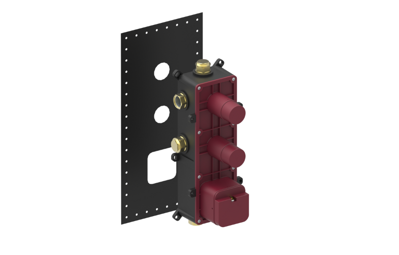 Thermostatic Unit Cut Off Valve 2 Outlet Diverter Bathroom Graff 0253