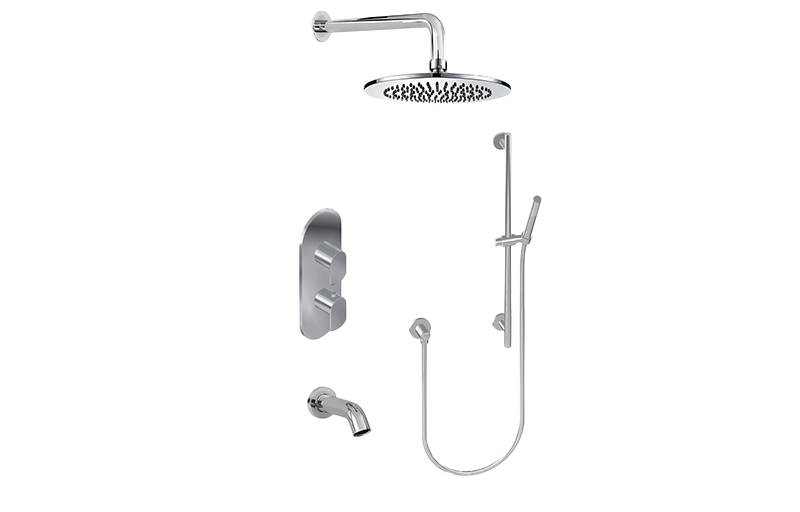 M-Series Full Thermostatic Shower System with Diverter Valve