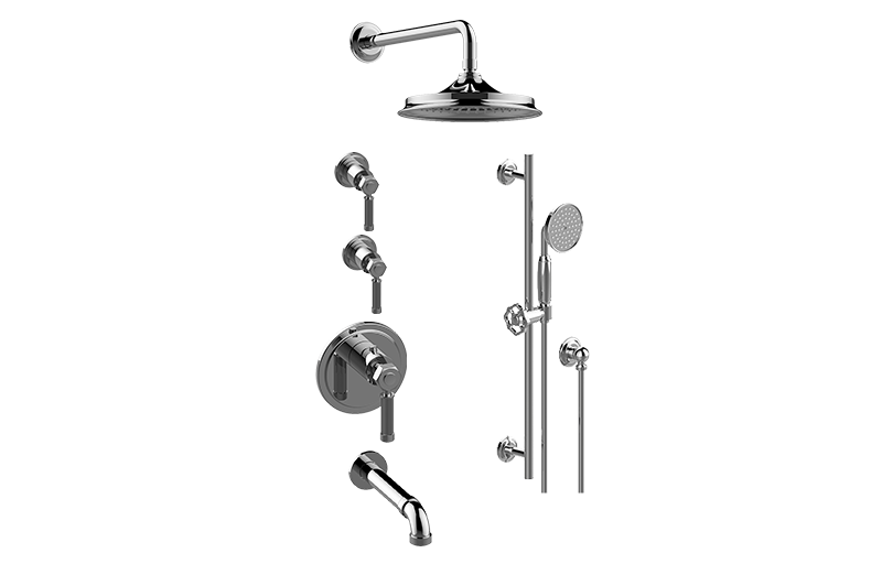 Vintage M-Series Thermostatic Shower System - Tub and Shower with Handshower