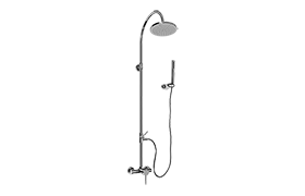 Wall-mounted shower system with handshower and showerhead