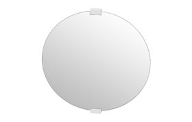 Round Mirror With Wood Brackets