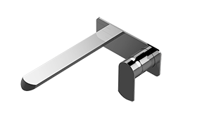 Wall-mounted basin mixer with 19,1cm spout - exposed parts