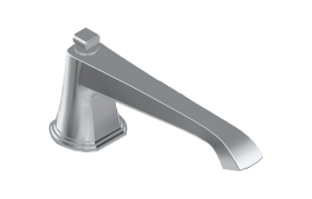 Deck-mounted bathtub spout