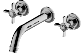 Wall-mounted basin mixer with 19,4cm spout (Trim)