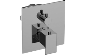 3/4” concealed thermostatic and cut-off valve - Trim only