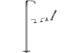 Floor-mounted bathtub mixer (Trim only)