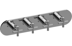 M-Series Valve horizontal Trim with Four Handles - Trim only