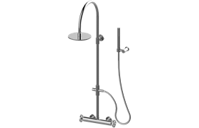 Wall mounted thermostatic shower column