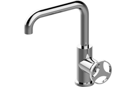 Single lever progressive basin mixer - 15,3cm spout