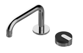 Two-hole progressive basin mixer - 15,3cm spout