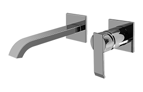 Qubic Wall-Mounted Lavatory Faucet w/Single Handle